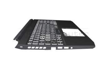 71NIX5BO090 Original Compal Tastatur inkl. Topcase DE (deutsch) schwarz/weiß/schwarz mit Backlight