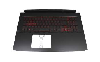 71NIY3BO046 Original Compal Tastatur inkl. Topcase DE (deutsch) schwarz/rot/schwarz mit Backlight