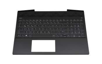 7H2140 Original HP Tastatur inkl. Topcase DE (deutsch) schwarz/weiß/schwarz mit Backlight