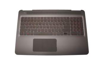 855478-041 Original HP Tastatur inkl. Topcase DE (deutsch) grau/grau mit Backlight