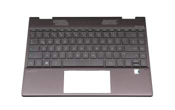 8K2241 Original HP Tastatur inkl. Topcase DE (deutsch) grau/grau mit Backlight