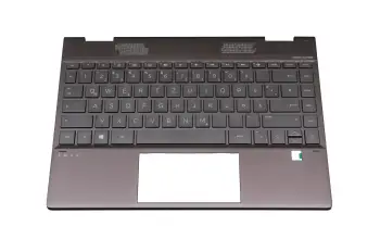 8K2241 Original HP Tastatur inkl. Topcase DE (deutsch) grau/grau mit Backlight