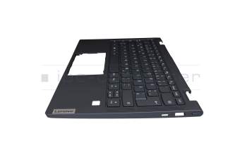 8S5CB1B22387KSSV Original Lenovo Tastatur inkl. Topcase DE (deutsch) blau/blau mit Backlight (Abyss Blue)