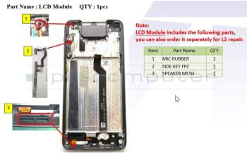 Asus 90AI01W1-R20010 ZS630KL-2A 6.4 FHD DisplayeinheitULE