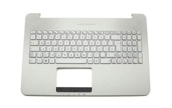 90NB09P1-R31GE0 Original Asus Tastatur inkl. Topcase DE (deutsch) silber/silber mit Backlight