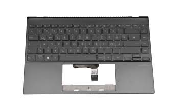 90NB0QX0-R30GE0 Original Asus Tastatur inkl. Topcase DE (deutsch) grau/schwarz