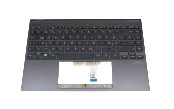 90NB0SL1-R30GE0 Original Asus Tastatur inkl. Topcase DE (deutsch) grau/grau mit Backlight