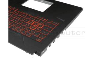 90NR0192-R31GE0 Original Asus Tastatur inkl. Topcase DE (deutsch) schwarz/rot/schwarz mit Backlight