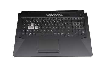 90NR0713-R31GE1 Original Asus Tastatur inkl. Topcase DE (deutsch) schwarz/transparent/schwarz mit Backlight