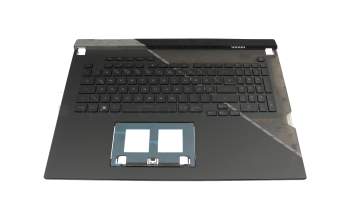 90NR08L2-R31GE0 Original Asus Tastatur inkl. Topcase DE (deutsch) schwarz/schwarz/transparent/grau mit Backlight