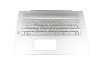 925477-041 Original HP Tastatur inkl. Topcase DE (deutsch) silber/silber mit Backlight