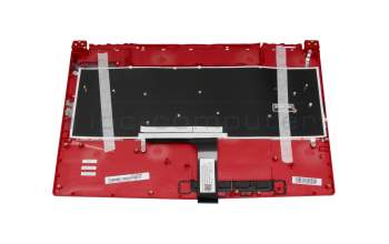 957-16P71E-C05 Original MSI Tastatur inkl. Topcase DE (deutsch) schwarz/schwarz/rot mit Backlight