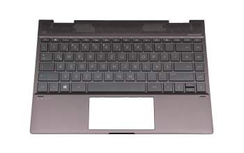 9Z.NECBW.D0G Original HP Tastatur inkl. Topcase DE (deutsch) dunkelgrau/grau mit Backlight