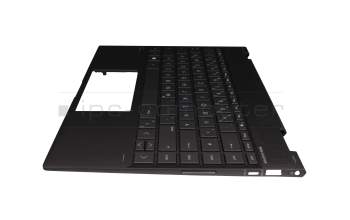 9Z.NECBW.D0G Original HP Tastatur inkl. Topcase DE (deutsch) dunkelgrau/grau mit Backlight