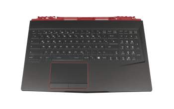 9Z.NEKBN.B2G Original Darfon Tastatur inkl. Topcase DE (deutsch) schwarz/schwarz mit Backlight