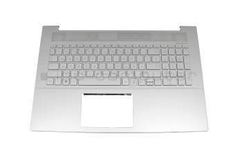 9Z.NHBBC.10G Original HP Tastatur inkl. Topcase DE (deutsch) silber/silber mit Backlight
