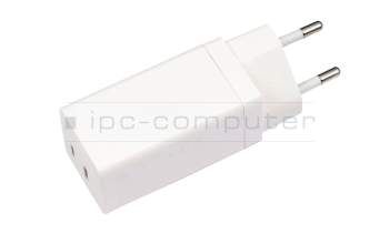 AC65-05 Original Asus USB-C GaN-Netzteil 65,0 Watt EU Wallplug weiß kleine Bauform 65 W 2-Port-GaN-Adapter-Wandstecker