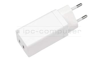 AC65-05 Original Asus USB-C GaN-Netzteil 65,0 Watt EU Wallplug weiß kleine Bauform 65 W 2-Port-GaN-Adapter-Wandstecker