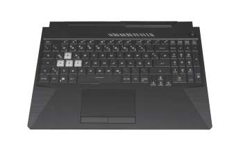 AEBKXG00030 Original Quanta Tastatur inkl. Topcase DE (deutsch) schwarz/transparent/schwarz mit Backlight