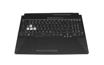 AENJFG00010 Original Quanta Tastatur inkl. Topcase DE (deutsch) schwarz/transparent/schwarz mit Backlight