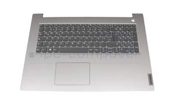 AM1JX000 Original Lenovo Tastatur inkl. Topcase DE (deutsch) grau/silber (Fingerprint)