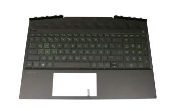 AP2K8000310 Original HP Tastatur inkl. Topcase DE (deutsch) schwarz/schwarz mit Backlight