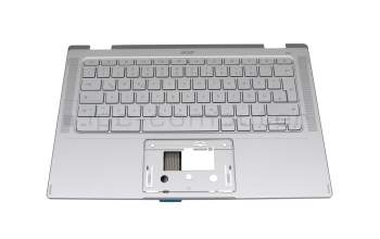 Acer Chromebook Spin 514 (CP514-2H) Original Tastatur DE (deutsch) silber mit Backlight