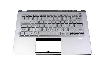 Acer Swift 3 (SF314-43) Original Tastatur inkl. Topcase US (englisch) silber/silber mit Backlight