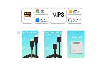 Alternative für Asus MB229CF portabler Monitor 15.6 FHD USB-C/HDMI