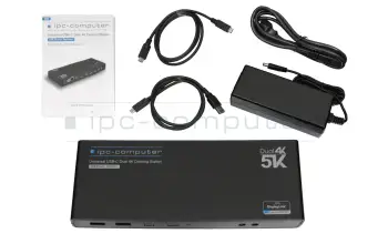 Apple MacBook Air (13\" 2017) Dual 4K Hybrid-USB Docking Station inkl. 100W Netzteil von IPC-Computer