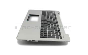 Asus F555UB Original Tastatur inkl. Topcase DE (deutsch) schwarz/silber