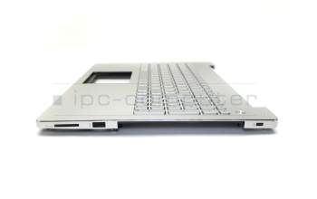 Asus N550JX Original Tastatur inkl. Topcase FR (französisch) silber/silber mit Backlight