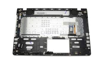 Asus N76VB Original Tastatur inkl. Topcase FR (französisch) schwarz/silber mit Backlight