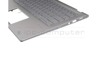Asus Q406FA Original Tastatur inkl. Topcase DE (deutsch) silber/silber mit Backlight