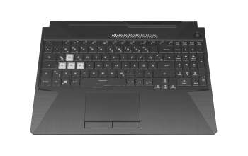 Asus TUF F15 FX506LU Original Tastatur inkl. Topcase DE (deutsch) schwarz/transparent/schwarz mit Backlight