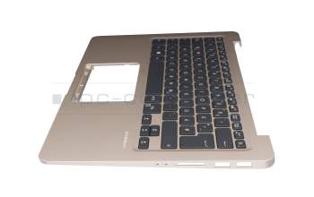 Asus VivoBook 14 X411UA Original Tastatur inkl. Topcase DE (deutsch) schwarz/champagner mit Backlight