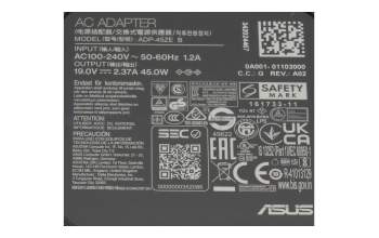 Asus VivoBook 16X X1605EA Original Netzteil 45,0 Watt