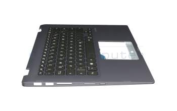 Asus VivoBook Flip 14 TP412UA Original Tastatur inkl. Topcase DE (deutsch) schwarz/blau mit Backlight