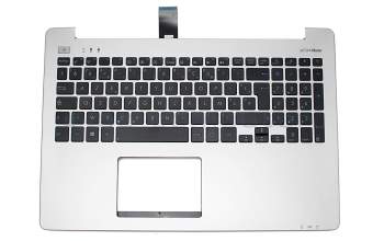 Asus VivoBook S551LN Original Tastatur inkl. Topcase FR (französisch) schwarz/silber