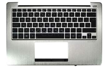 Asus VivoBook X202E Original Tastatur inkl. Topcase GR (griechisch) schwarz/silber