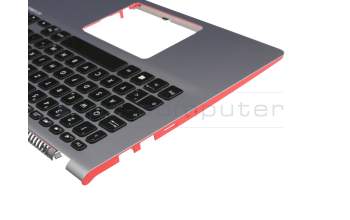 Asus X430UF Original Tastatur inkl. Topcase DE (deutsch) schwarz/silber mit Backlight