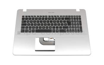 Asus X705UD Original Tastatur inkl. Topcase DE (deutsch) schwarz/silber mit Backlight