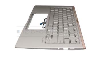 Asus ZenBook 14 UX433FLC Original Tastatur inkl. Topcase DE (deutsch) silber/silber mit Backlight