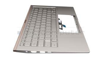 Asus ZenBook 14 UX434FLC Original Tastatur inkl. Topcase DE (deutsch) silber/silber mit Backlight