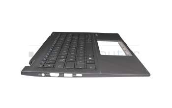 Asus ZenBook Flip 14 UX463FL Original Tastatur inkl. Topcase DE (deutsch) grau/grau mit Backlight (Gun Metal Grey)