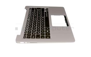 Asus ZenBook UX330CA Original Tastatur inkl. Topcase DE (deutsch) schwarz/silber mit Backlight