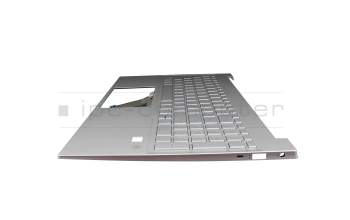 BJZWR3AM8E9095 Original HP Tastatur inkl. Topcase DE (deutsch) silber/silber mit Backlight