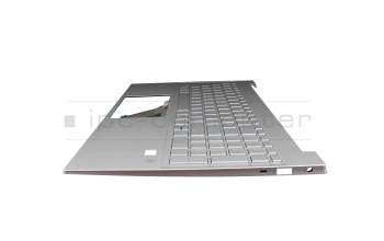 BJZWR3AM8E9095 Original HP Tastatur inkl. Topcase DE (deutsch) silber/silber mit Backlight