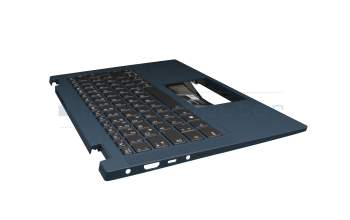 C550-14 Main Original Lenovo Tastatur inkl. Topcase DE (deutsch) dunkelgrau/blau mit Backlight blau