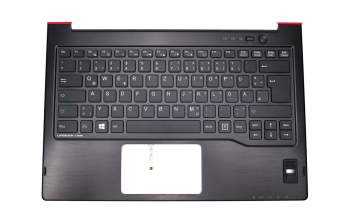 CP633372-01 Original Fujitsu Tastatur inkl. Topcase DE (deutsch) schwarz/schwarz mit Backlight